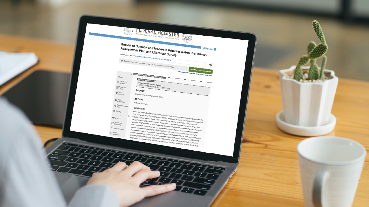 Public Comments Accepted on New Fluoride Plan